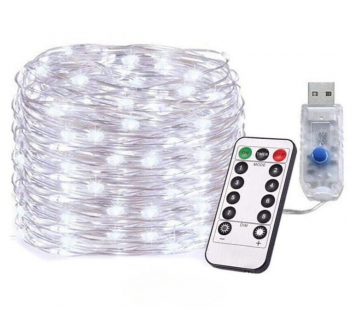 Instalatie de Craciun cu telecomanda Perdea de lumini 3 x 3 m 300 LED-uri Alb Rece 