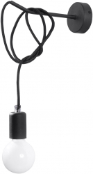 Lampa de perete EDISON negru 
