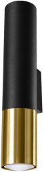 Lampa de perete LOOPEZ negru/auriu 