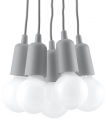 Lampa suspendata DIEGO 5 gri 