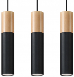 Lampa suspendata PABLO 3 negru 
