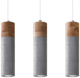 Lampa suspendata ZANE 3 gri 