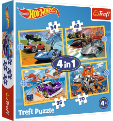 PUZZLE TREFL 4IN1 HOT WHEELS VEHICULE 