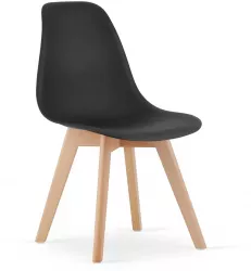 Scaun bucatarie/living Artool Kito PP lemn negru si natur 46x54.5x80 cm 