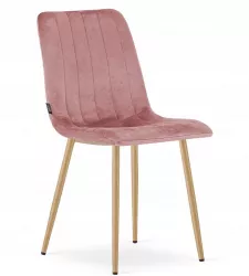 Scaun bucatarie/living Artool Lava catifea lemn roz 43x51x90 cm 