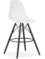 Scaun de bucatarie/bar Artool Lamal PP lemn alb si negru 54x55x107.5 cm 