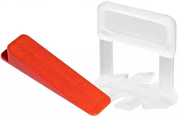 Set de nivelare si aliniere a placilor ceramice distantiere 500 buc x 1 mm pene 100 buc Beorol