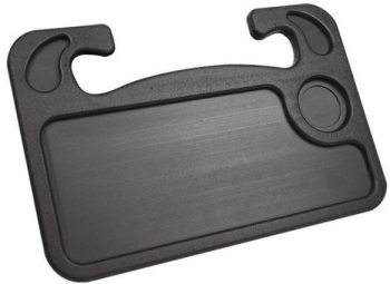 Tava multifunctionala portabila cu 2 suprafete pentru scaunul sau volanul auto Negru 42x28x2 cm 