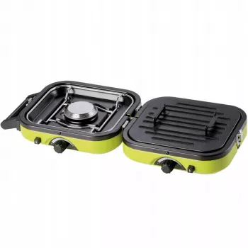 Aragaz camping portabil Meva 2 in 1 doua arzatoare cu plita pentru doza de gaz de 230/450 g 