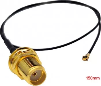 Cablu adaptor RF pigtail uFL SMA 150mm pentru conectare modem la antena GSM GPS WIFI BLUETOOTH LORA 