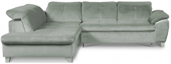 Coltar Extensibil Cu Otoman Mic Stanga Sevilia Lux 5 Locuri Tetiere Reglabile Verde 280 Cm 