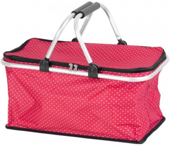 Cos pentru cumparaturi model buline rosu max 5 kg 47x28x25 cm Jela 