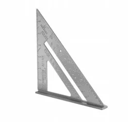 Echer tamplar/dulgher aluminiu triunghiular cu picior 180x3 mm Richmann 