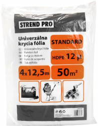 Folie acoperire protectie HDPE 12 microni 4x12.5 m 50 mp Strend Pro 