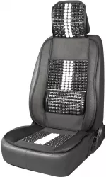 Husa scaun auto cu bile de masaj suport lombar si tetiera dimensiuni 131 x 46 cm culoare Neagra 
