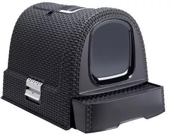 Litiera cu acoperis usa batanta filtru antracit 51x38x40 cm Strend Pro 