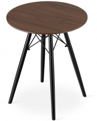 Masa stil scandinav Artool rotund MDF si lemn maro rustic 60x73 cm 