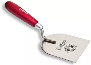 Mistrie inox Olejnik semirotunda 60 mm maner lemn Rosu 
