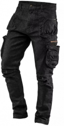 Pantaloni de lucru cu 5 buzunare model DENIM negru marime XXL NEO 