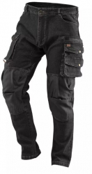 Pantaloni de lucru tip blugi NEO model Denim negru marimea XL/54 