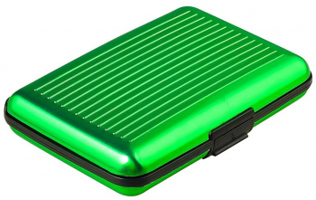 Portcard din metal inoxidabil Zola® verde 11 x 7.5 x 2 cm 