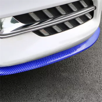 Protectie spoiler prelungire bara fata/spate din cauciuc culoare CARBON Albastru 
