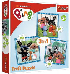 PUZZLE TREFL 3IN1 BANG DISTRACTIA CU PRIETENII 