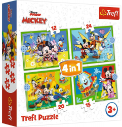 PUZZLE TREFL 4IN1 MICKEY MOUSE SI PRIETENII 