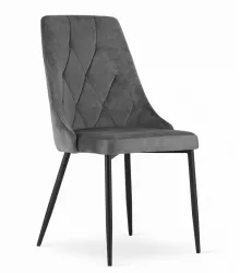 Scaun bucatarie/living Artool Imola catifea metal gri 48.5x61x93.5 cm 