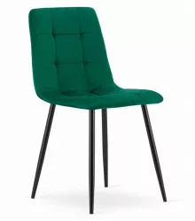 Scaun bucatarie/living Artool Kara catifea metal verde si negru 44.5x50.5x87 cm 