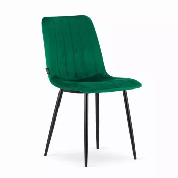 Scaun bucatarie/living Artool Lava catifea metal verde si negru 43x51x90 cm 