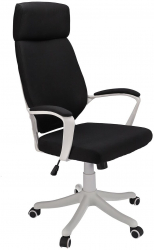 Scaun de birou Jumi rotativ functie tilt textil negru si alb max 120 kg 64x65x111/120 cm 