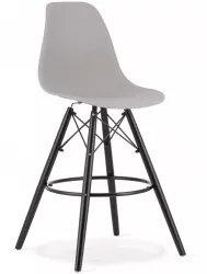 Scaun de bucatarie/bar Artool Lamal PP lemn gri si negru 54x55x107.5 cm 