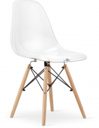 Scaun stil scandinav Artool Osaka policarbonat lemn transparent 46x52x82 cm 