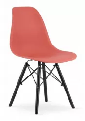 Scaun stil scandinav Artool Osaka PP lemn vermilion si negru 46x54x81 cm 
