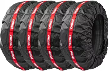 Set 4 huse de protectie din poliester pentru depozitarea anvelopelor 