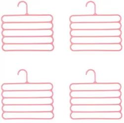 Set 4 umerase multifunctionale din plastic cu 5 pozitii pentru pantaloni fuste cravate prosoape care ajuta la economisirea s 