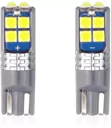 Set becuri auto cu LED CANBUS compatibil T10 W5W 10 SMD Alb 12/24V destinat competitiilor auto sau off-road 