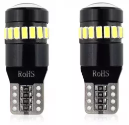 Set becuri auto cu LED CANBUS compatibil T10 W5W 19 SMD Alb 12V destinat competitiilor auto sau off-road 