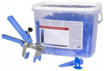 Set de nivelare si aliniere a placilor ceramice cleste 100 distantiere x 2 mm 100 pene 