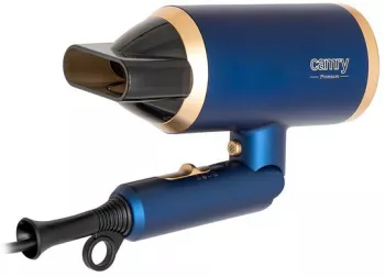 Uscator de par ionizant cu difuzor si maner pliabil 1800 W 2 trepte temperatura Albastru 