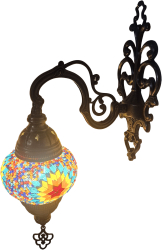 Aplica de perete orientala diametru glob 13 cm - Multicolor