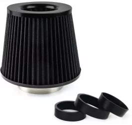 Filtru de aer conic negru cu 3 adaptoare