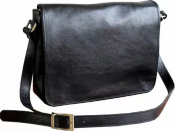 Geanta dama mesenger din piele naturala vachetta neagra FGD108 