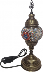 Lampa de noptiera orientala in forma de turn diametru glob 10 cm - Portocaliu 
