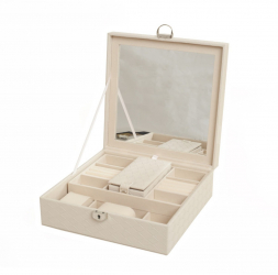 Cutie pentru bijuterii PAMI JB-0923-26-4 25x25x9 cm Crem 