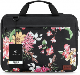 Geanta laptop 15.6 30x40x6.9 cm Negru Model Floral Zagatto ZG79 
