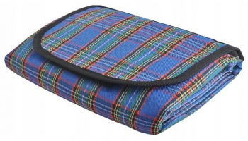 Patura pentru picnic Zola® impermeabila model in carouri 145 x 180 cm 