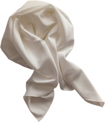 Esarfa dama tip batic forma patrata uni subtire Silk Soft Touch Milky White 70x70cm Alb 