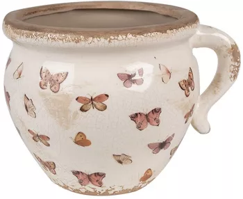 Ghiveci flori ceramica Fluturasi 20x17x15 cm 